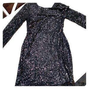 🖤 Black Sequin Open Back Lulu’s Dress 🖤